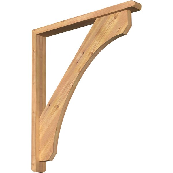 Ekena Millwork Legacy Craftsman Smooth Bracket w/ Offset Brace, Western Red Cedar, 3 1/2"W x 32"D x 36"H BKT0402X32X36LEC04SWR - main